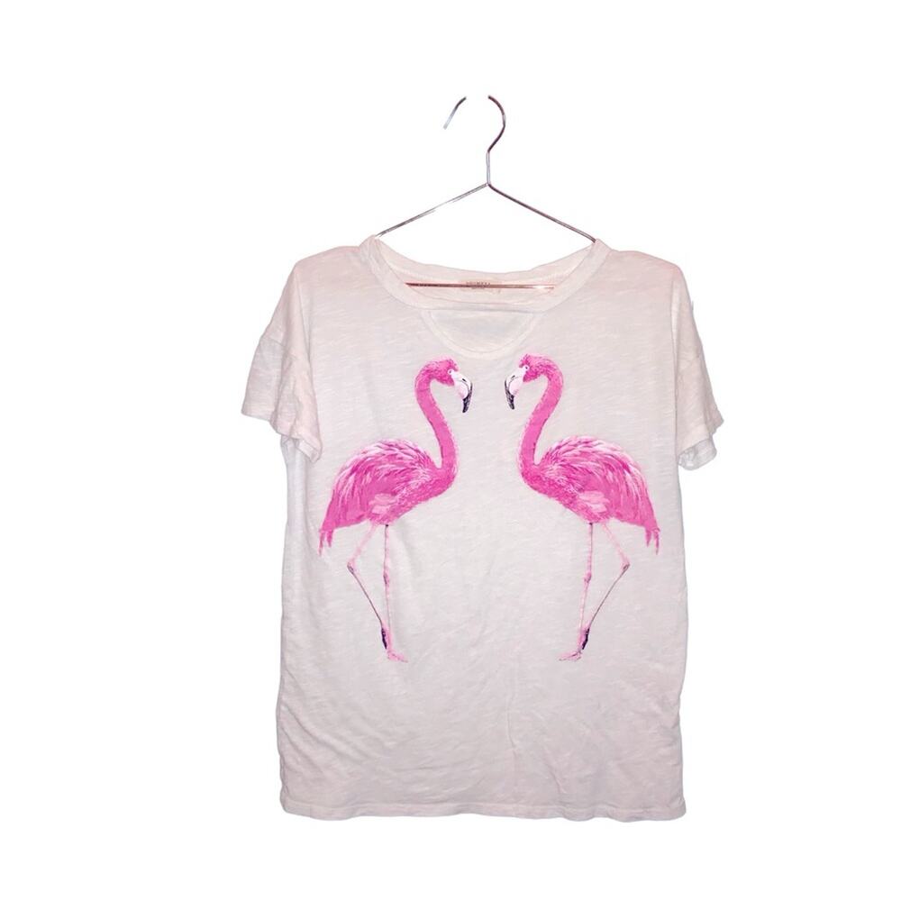 Promesa Flamingo Shirt size small keyhole neck